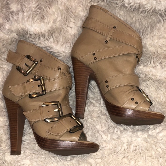 Aldo peep toe ankle boot 4 1/2” heel size 35 US 5 - Picture 1 of 6